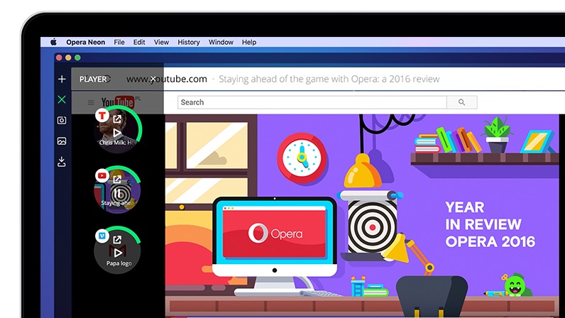 Opera Neon : un navigateur qui casse les codes pour l'avenir du Web 41 neon operacom laptop player