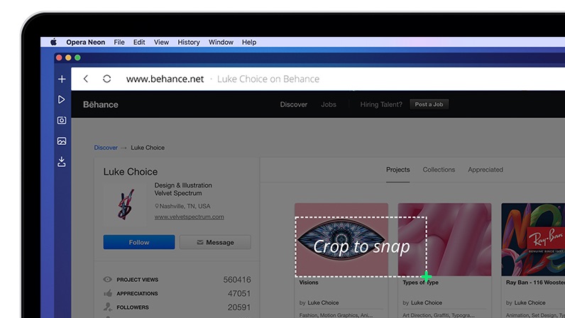 Opera Neon : un navigateur qui casse les codes pour l'avenir du Web 42 neon operacom laptop snap