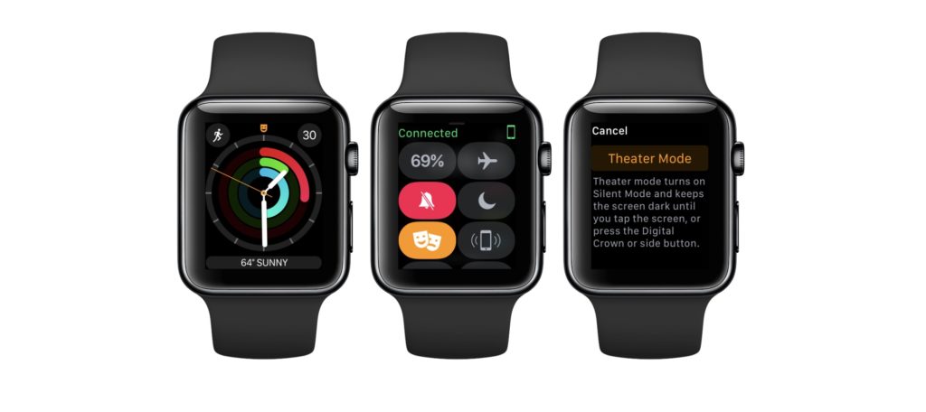 watchos 3 2 apple watch theater mode