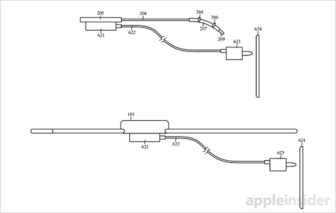 Ce brevet montre une batterie externe pour son Apple Watch 47 20022 21242 170202 Charge 2 l