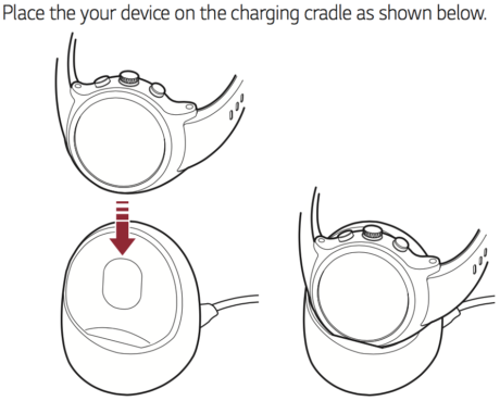 LG Watch Sport charging cradle
