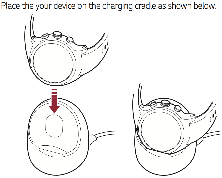 LG Watch Sport charging cradle