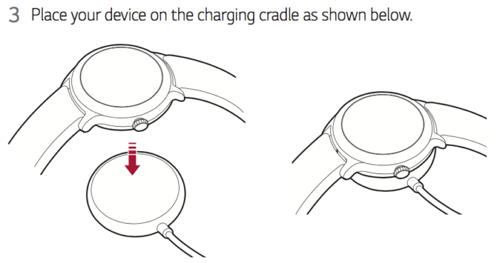 LG Watch Style charging cradle