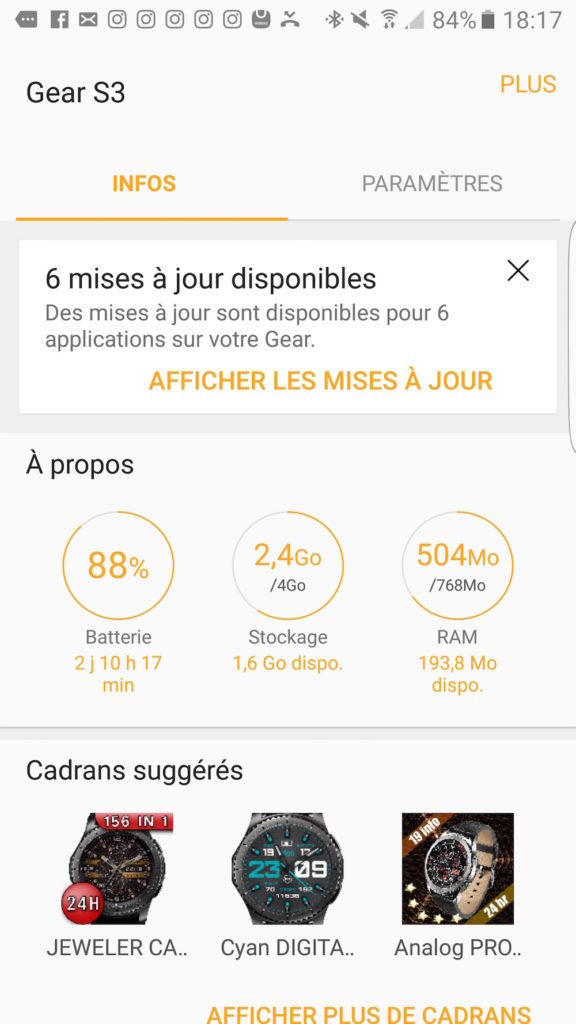Test de la Gear S3 : incontestablement la meilleure smartwatch du marché 31 Screenshot 20170116 181745