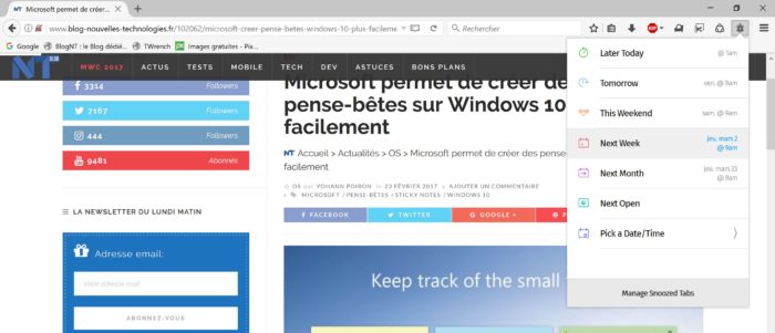 Firefox Test Pilot ajoute une fonctionnalité pour différer la lecture d’un onglet