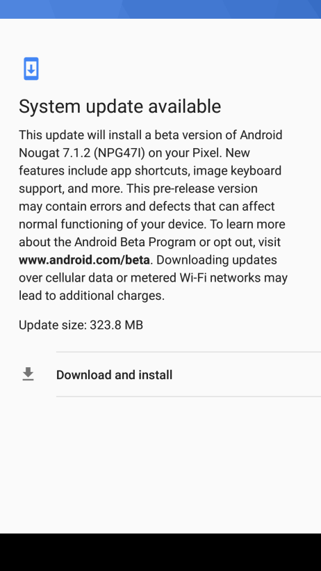 android 7 1 2 beta 2 update
