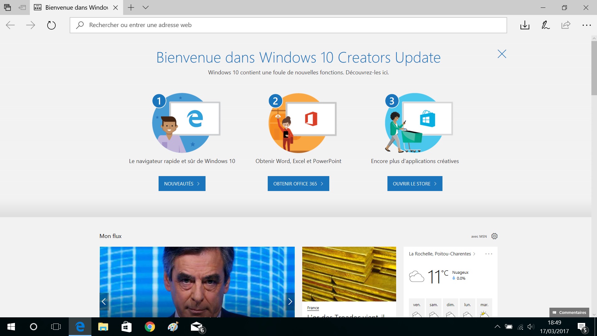 comment mettre a niveau vers windows 10 creators update 5