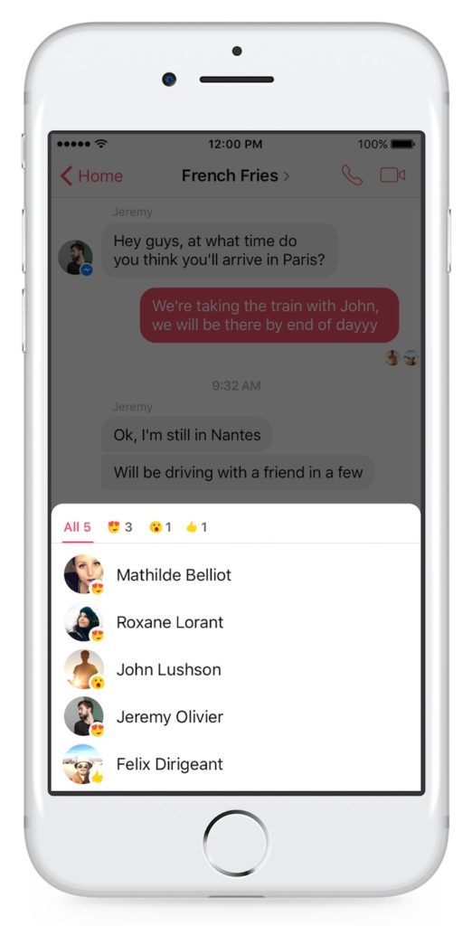 Facebook lance officiellement les réactions et les mentions dans Messenger 66 facebook reactions et mentions 4