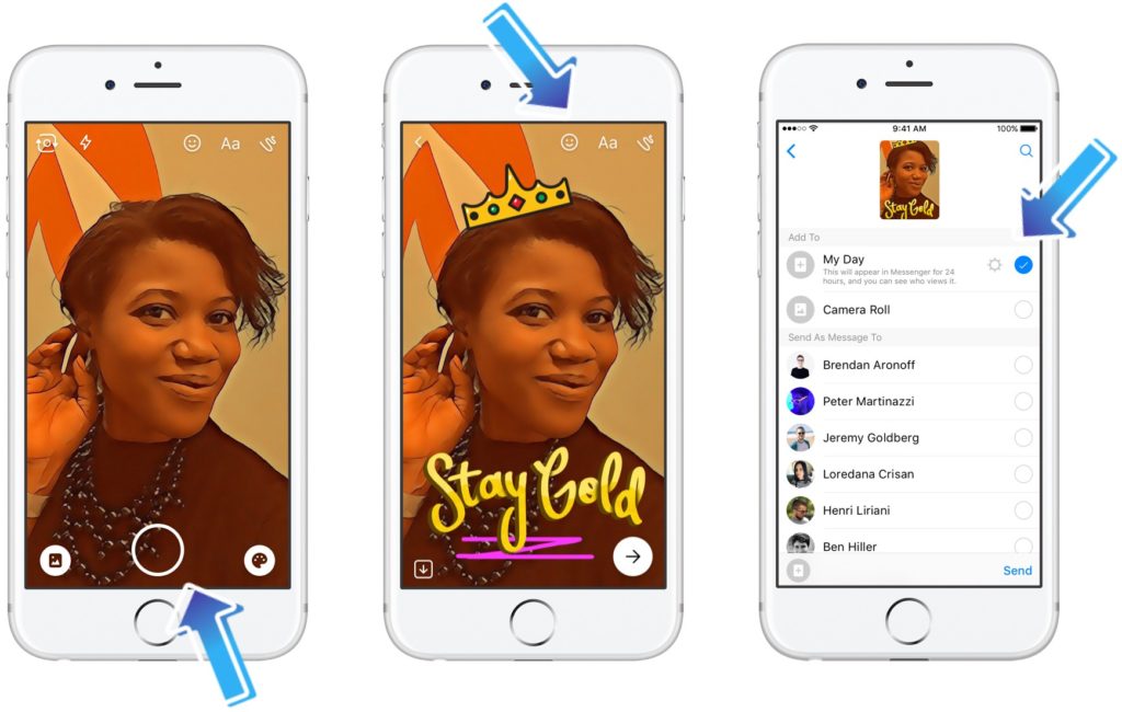 Messenger Day est déployé à tous à partir d'aujourd'hui sur iOS et Android 53 facebook rolls out messenger day to android and ios globally 513748 4