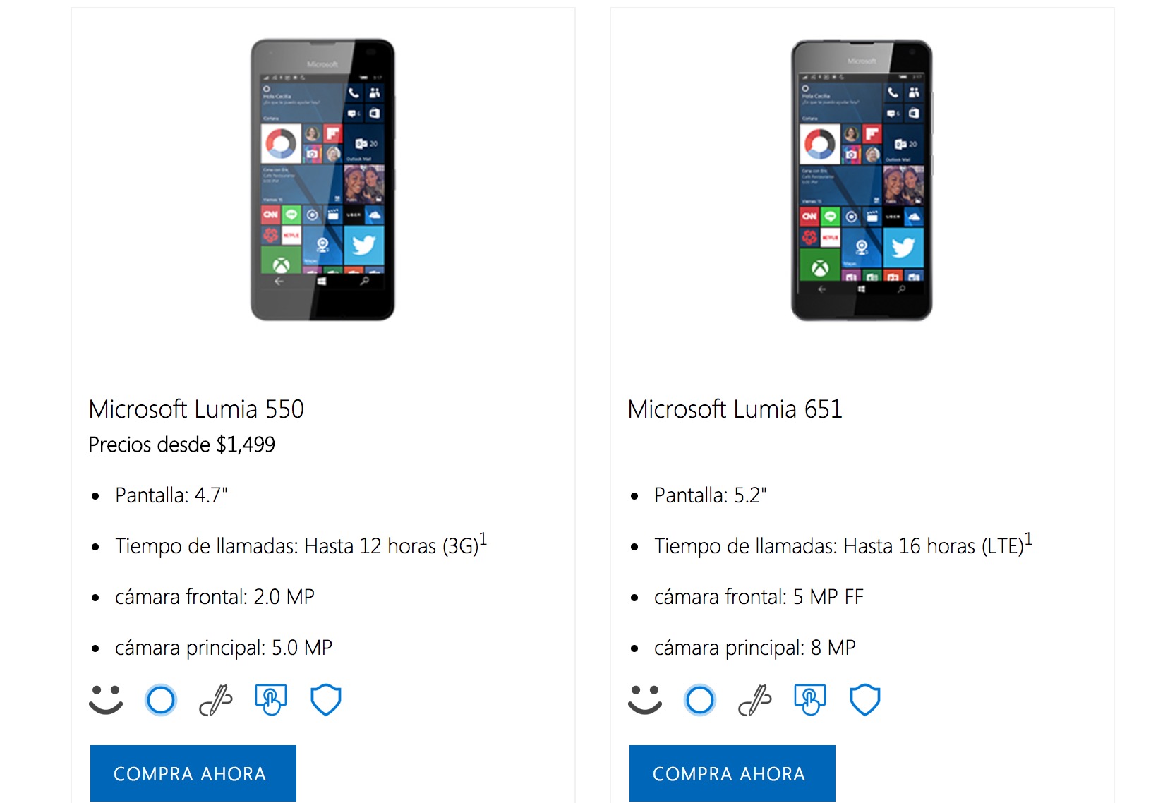microsoft lumia 651 windows 10 mobile apparait site web