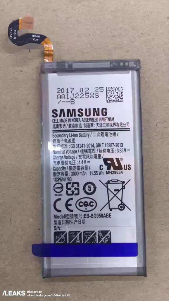 samsung galaxy s8 and s8 plus batteries leaked in new images 514165 2