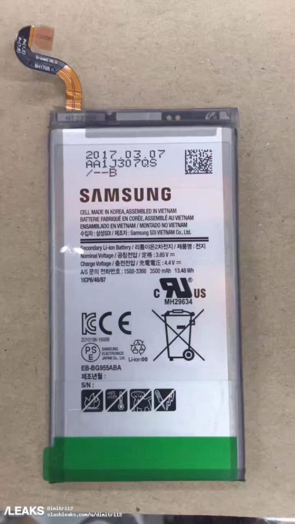 samsung galaxy s8 and s8 plus batteries leaked in new images 514165 3