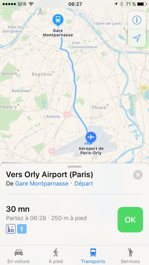 Vous pouvez maintenant voir les options de transport public à Paris dans Apple Plans 51 IMG 2971