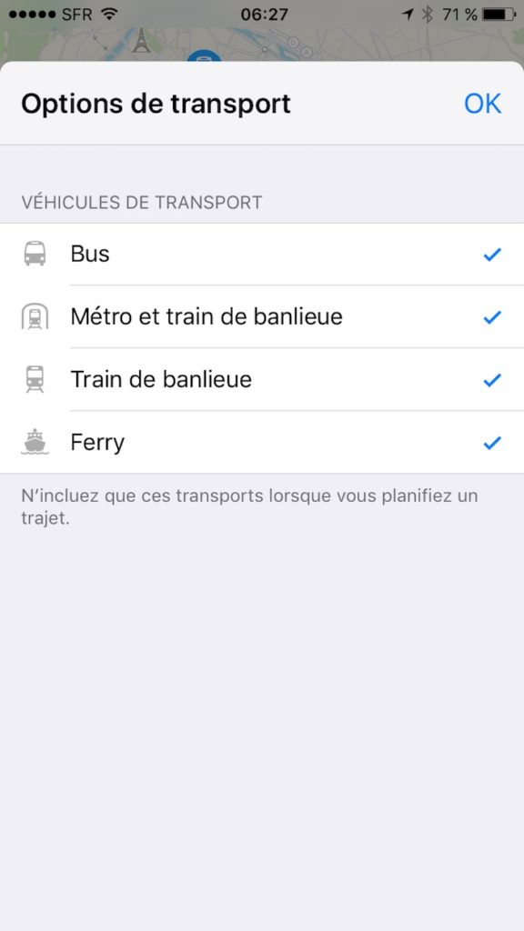 Vous pouvez maintenant voir les options de transport public à Paris dans Apple Plans 53 IMG 2973