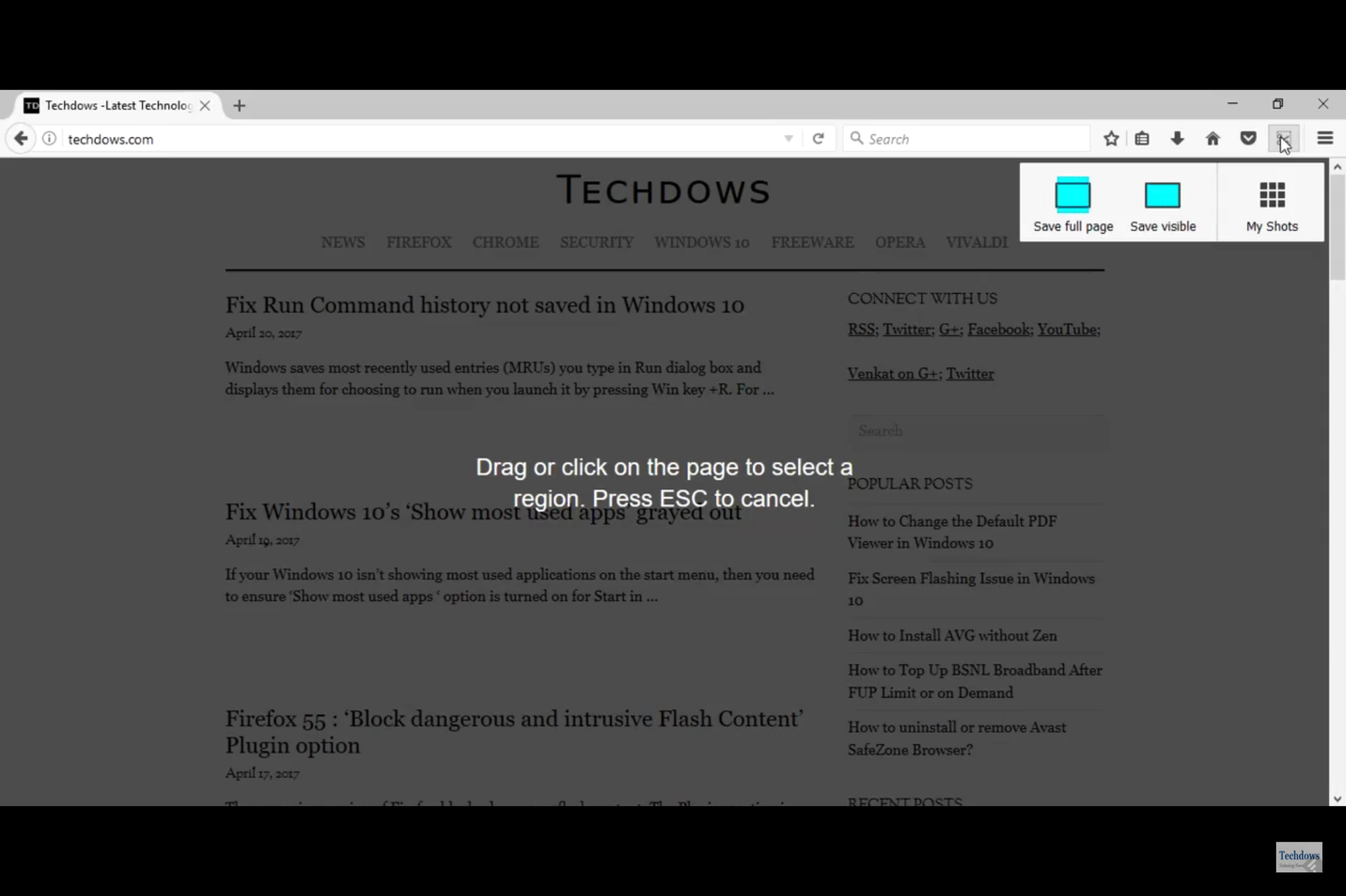Firefox Nightly se dote d'un nouvel outil de capture d'écran 50 firefox nightly nouvel outil capture ecran 1