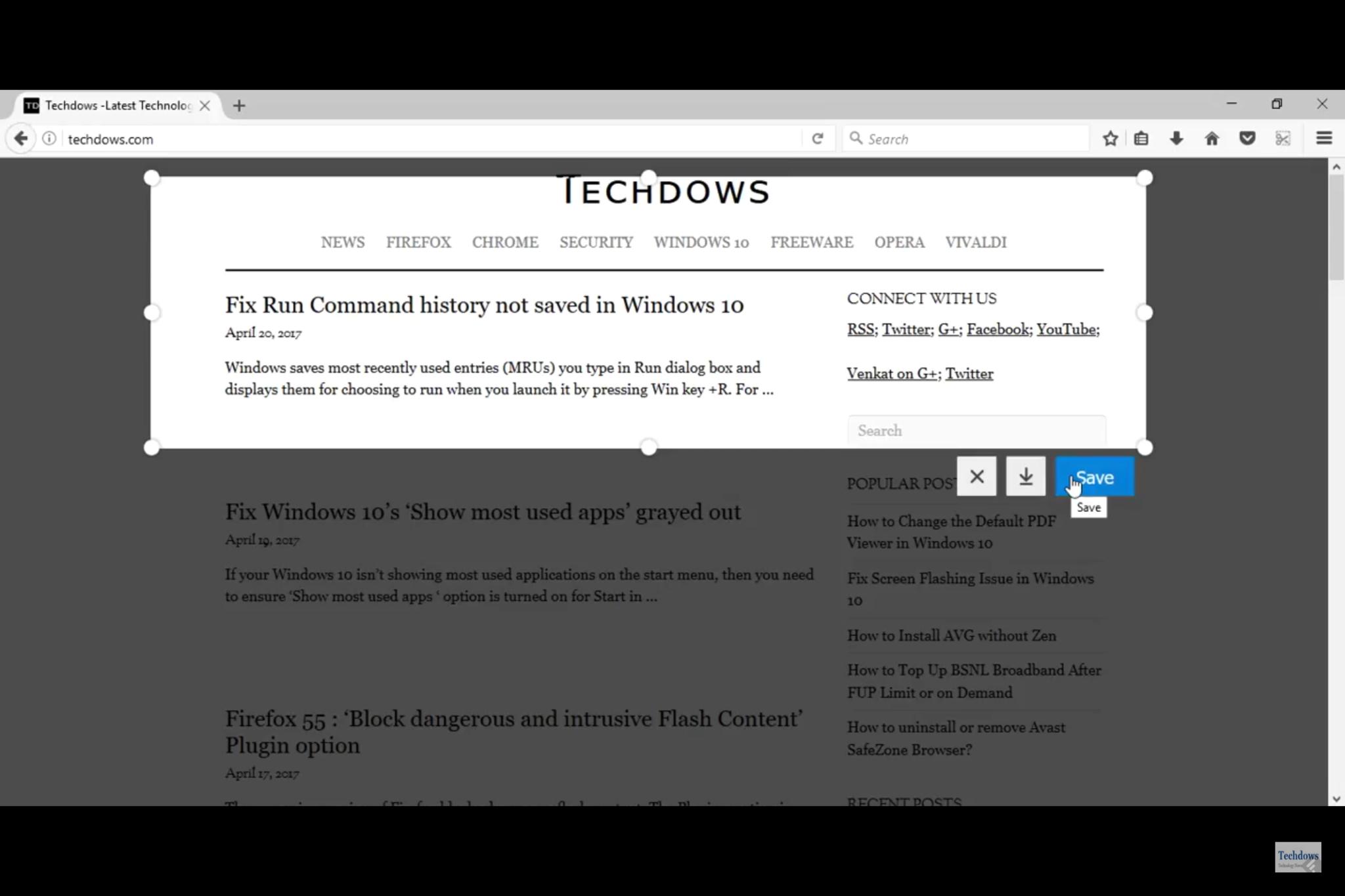 Firefox Nightly se dote d'un nouvel outil de capture d'écran 51 firefox nightly nouvel outil capture ecran 2