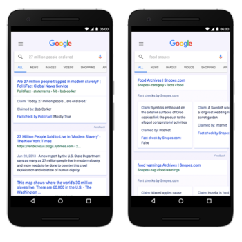 google recherche fake news