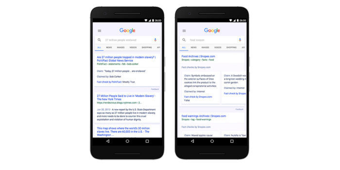 Google tente de lutter contre la propagation de fausses nouvelles avec un label Faux ou Vrai