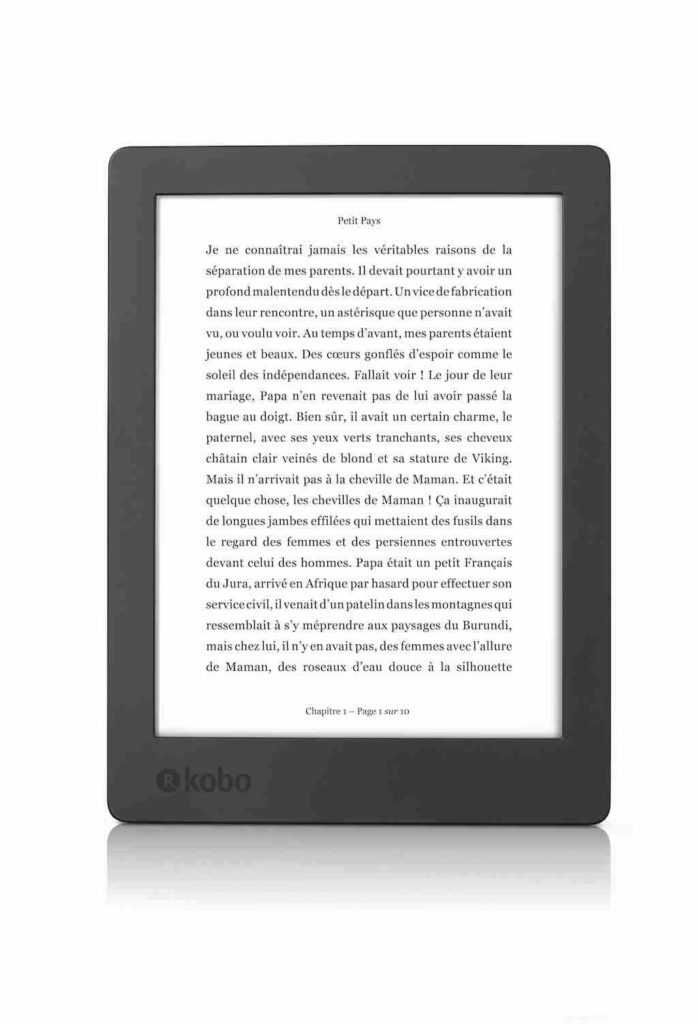 Kobo lance la Aura H2O, sa nouvelle liseuse qui résiste même dans le bain 54 AuraH2O 2017 Front Reading
