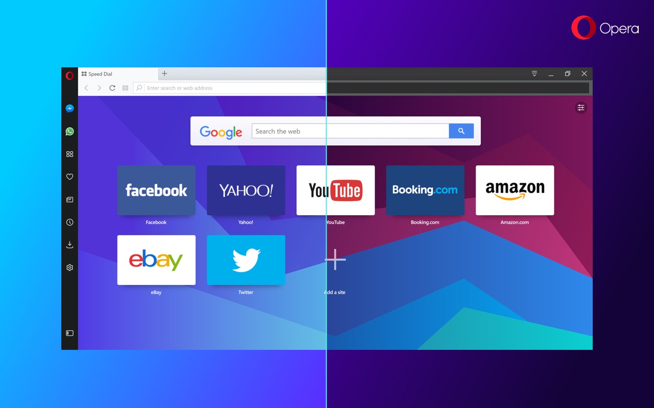 Opera 45 : « Reborn » repense complètement le navigateur 46 DarkLight Theme