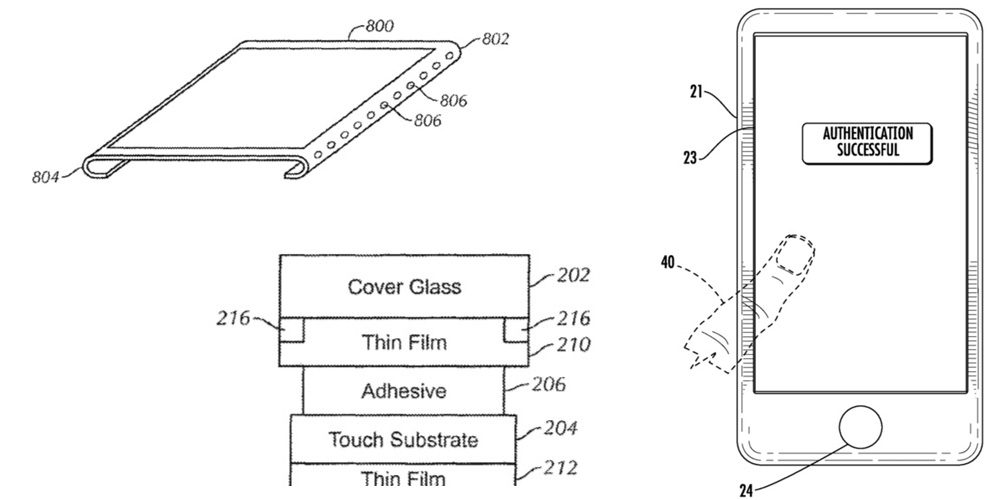 apple depose brevets ecrans sans bords et capteur sous ecran