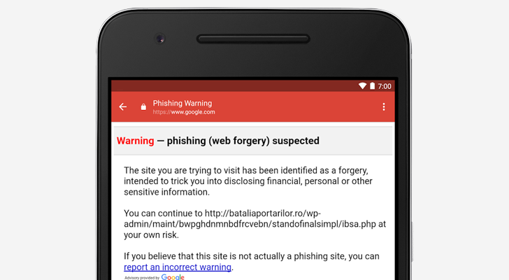 nexus2cee phishing warning