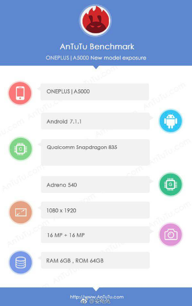 oneplus 5 benchmark 6 go de ram snapdragon 835