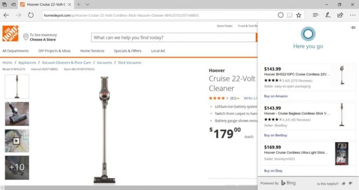 Cortana peut maintenant vous aider à ne manquer aucune offre par Microsoft Edge