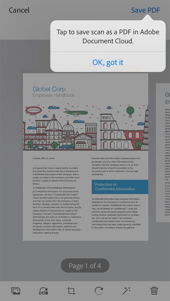 Adobe Document Cloud transforme vos PDF en fichier texte modifiable sur Android et iOS 55 Adobe Scan iOS Screenshots iPhone 1242x2208 EN 31