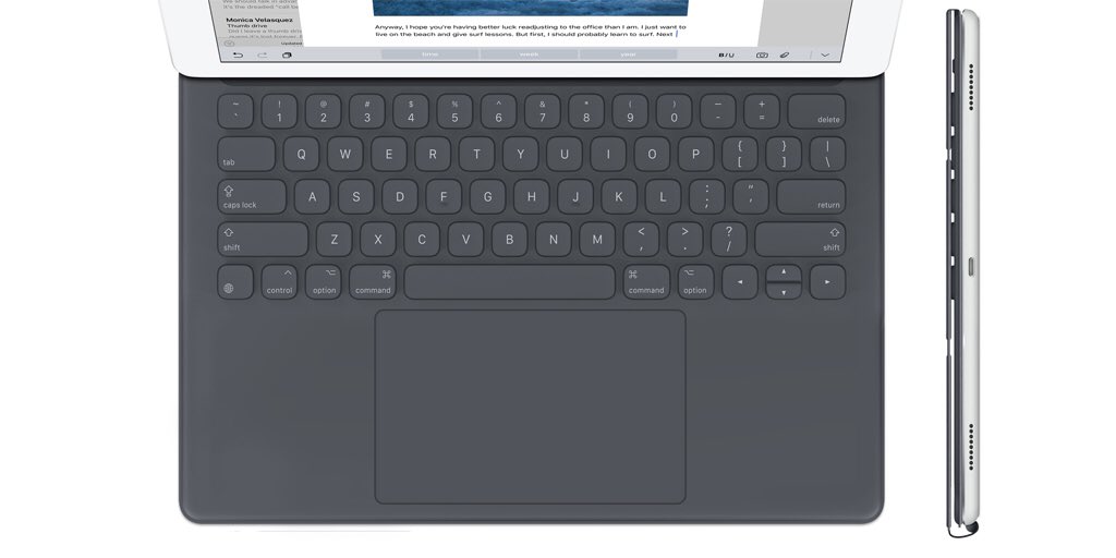 apple lancer ipad pro clavier disposant trackpad 2