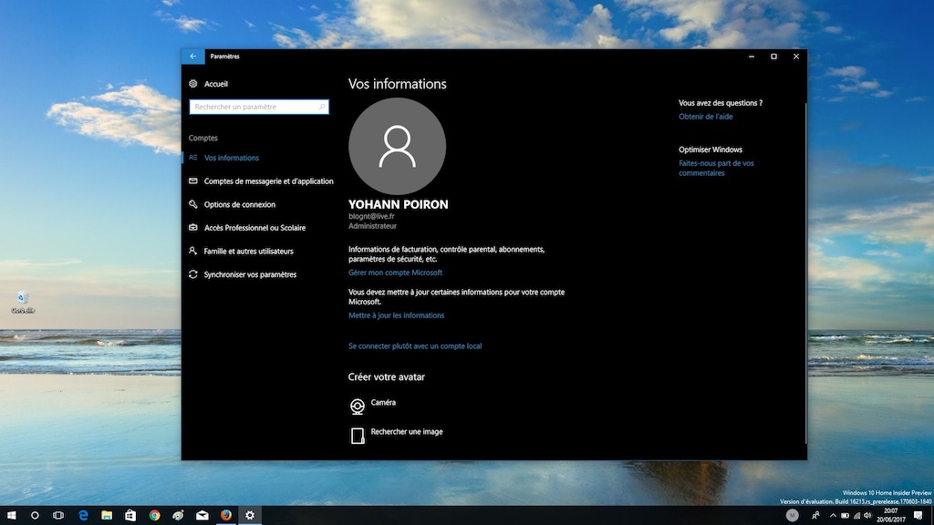 comment connecter compte microsoft a windows 10 1