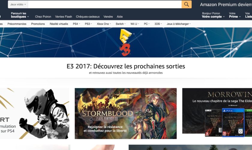 e3 2017 amazon propose semaine offres exclusives gaming