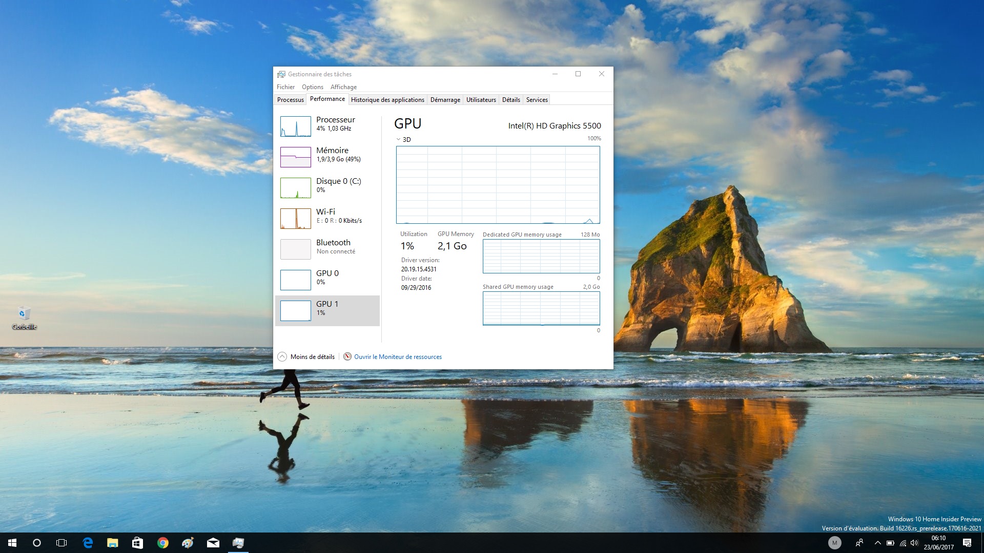 gestionnaire taches windows 10 affiche informations gpu 2