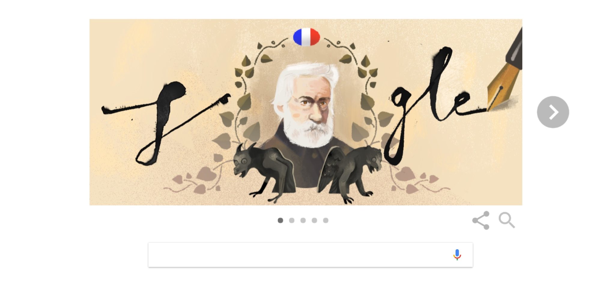 google rend hommage victor hugo doodle 1