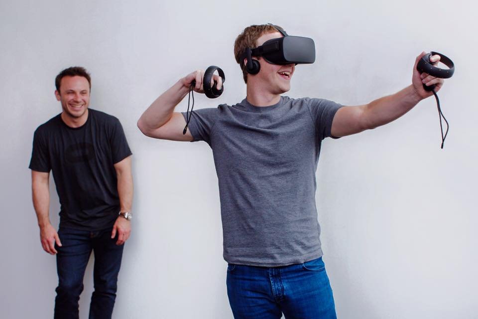 Oculus VR Headset worn by Facebook CEO