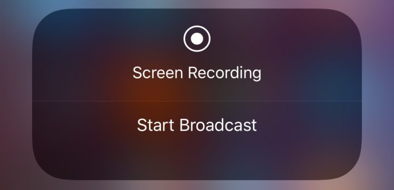 Start Broadcast iOS 11 beta 3