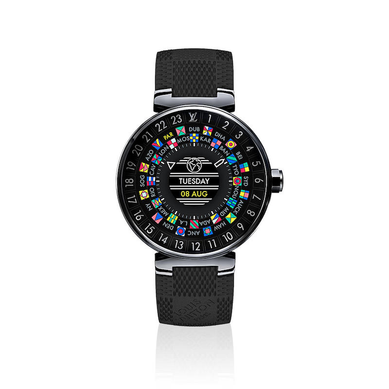 Voici la smartwatch Tambour Horizon de Louis Vuitton à 2 450 dollars 56 louis vuitton tambour horizon black 42 jewellery and timepieces QAAA25 PM2 Front view