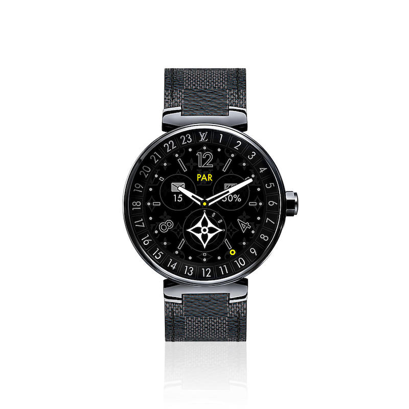 Voici la smartwatch Tambour Horizon de Louis Vuitton à 2 450 dollars 55 louis vuitton tambour horizon black 42 jewellery and timepieces QAAA26 PM2 Front view
