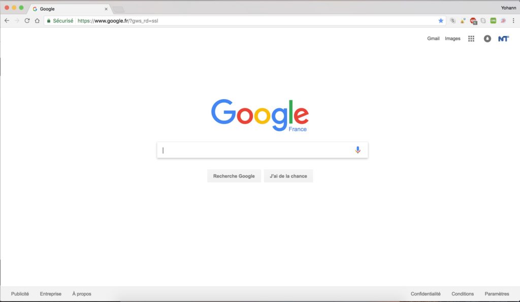 page de recherche de google point de changer toujours