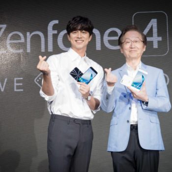 ASUS Chairman Jonney Shih and ZenFone Brand Ambassador Gong Yoo show ZenFone 4 Famil