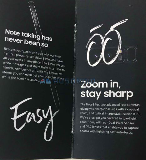 Galaxy Note 8 : la brochure confirme la conception et les spécifications 44 Note 8 Brochure 2