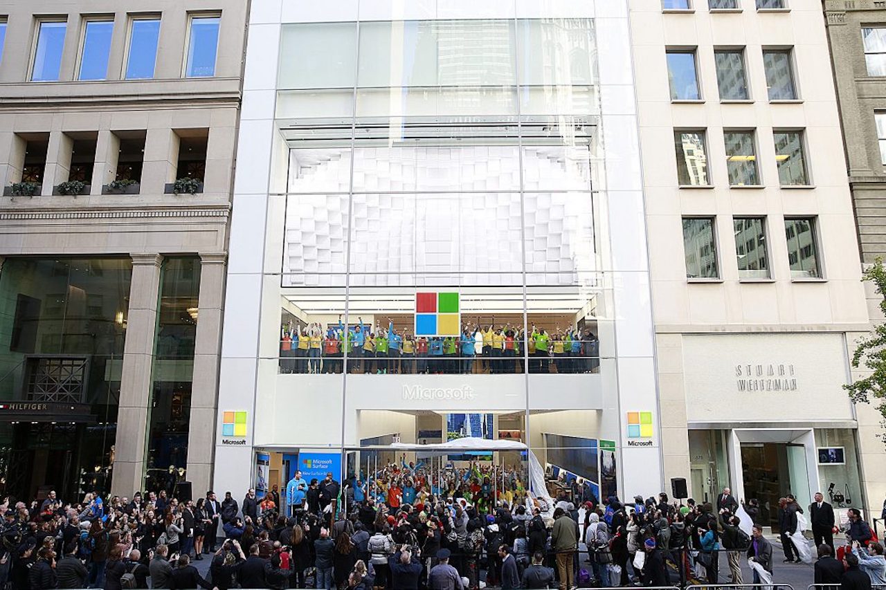 Flagship Microsoft Store on Fifth Avenu in New York Grane Opening