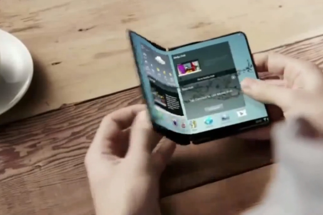 Samsung flexible display smartphone promo