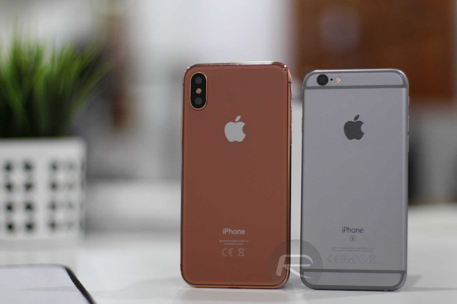 iPhone 8 blush gold with iPhone 6s