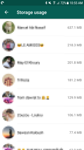 nexus2cee whatsapp storage usage 2