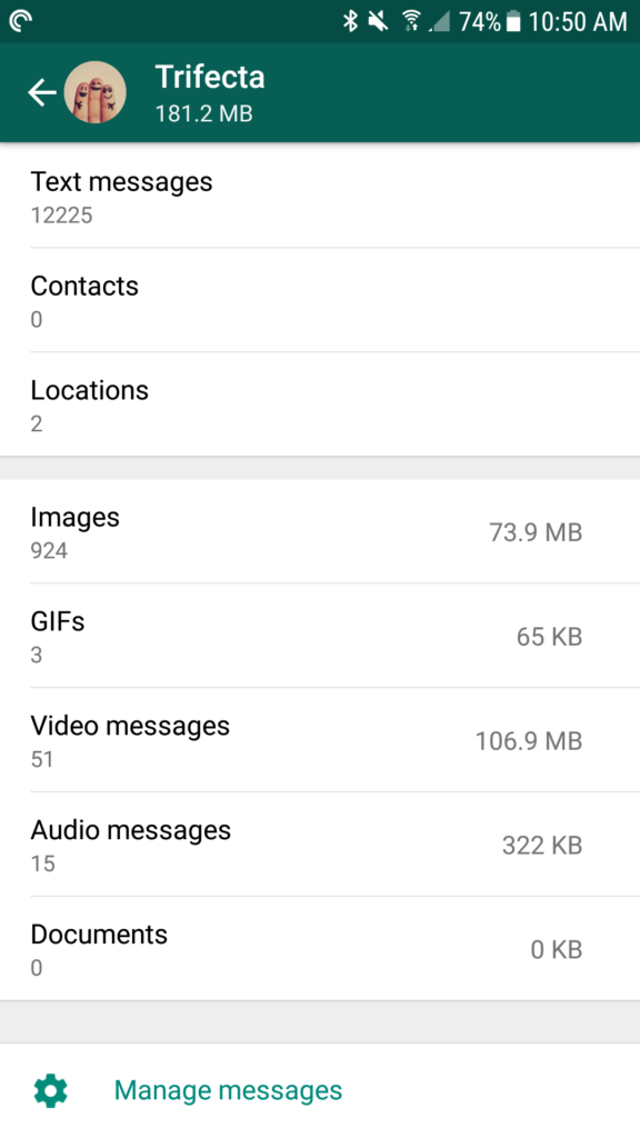 La version bêta de WhatsApp sur Android offre une fine gestion du stockage 55 nexus2cee whatsapp storage usage 3