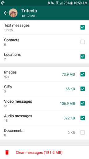 nexus2cee whatsapp storage usage 4
