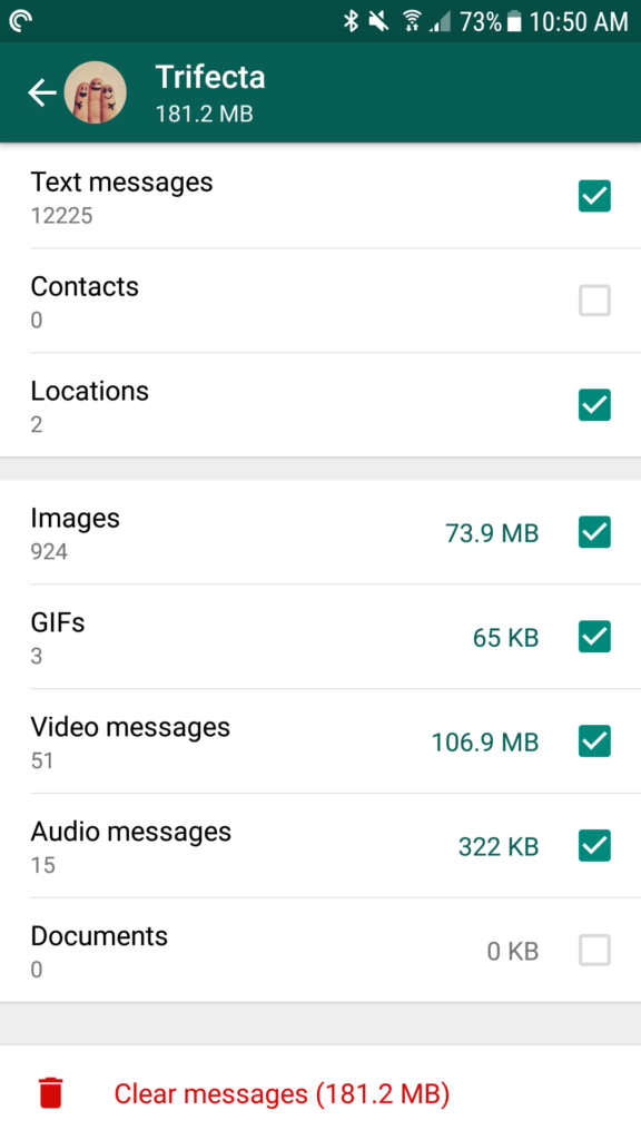 La version bêta de WhatsApp sur Android offre une fine gestion du stockage 56 nexus2cee whatsapp storage usage 4