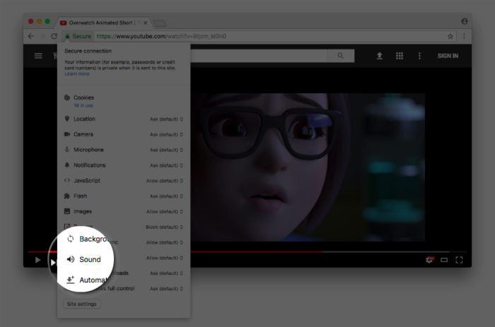 Chrome ne lancera plus automatiquement un média dès janvier 2018