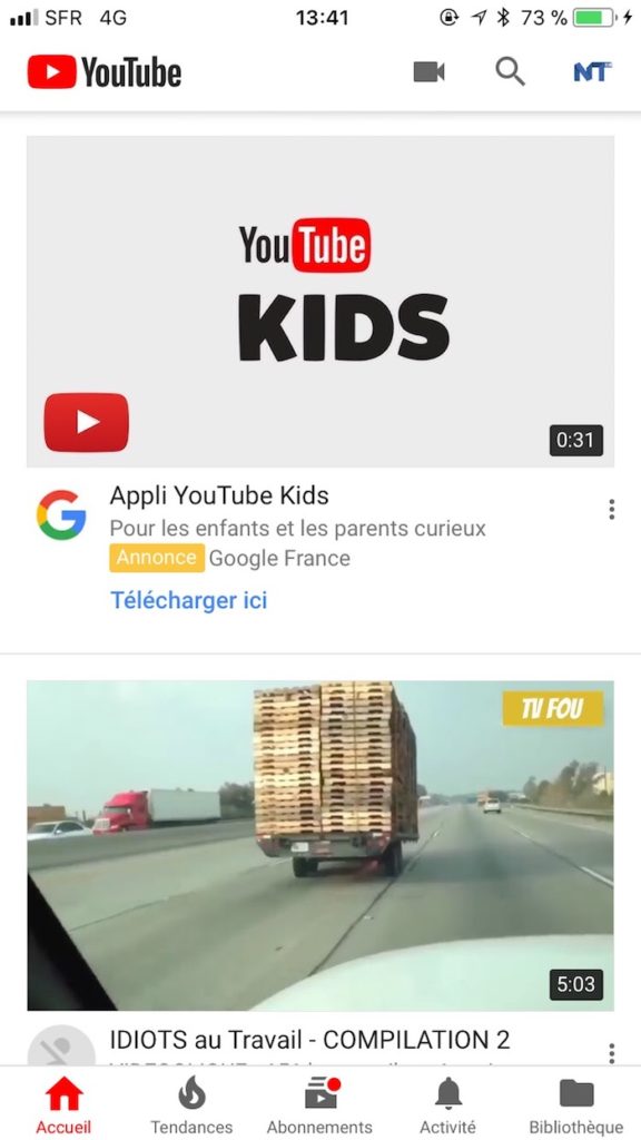 L'onglet Activité de YouTube mélange les notifications et les vidéos partagées 43 IMG 5022